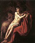 Caravaggio Canvas Paintings - St. John the Baptist 2